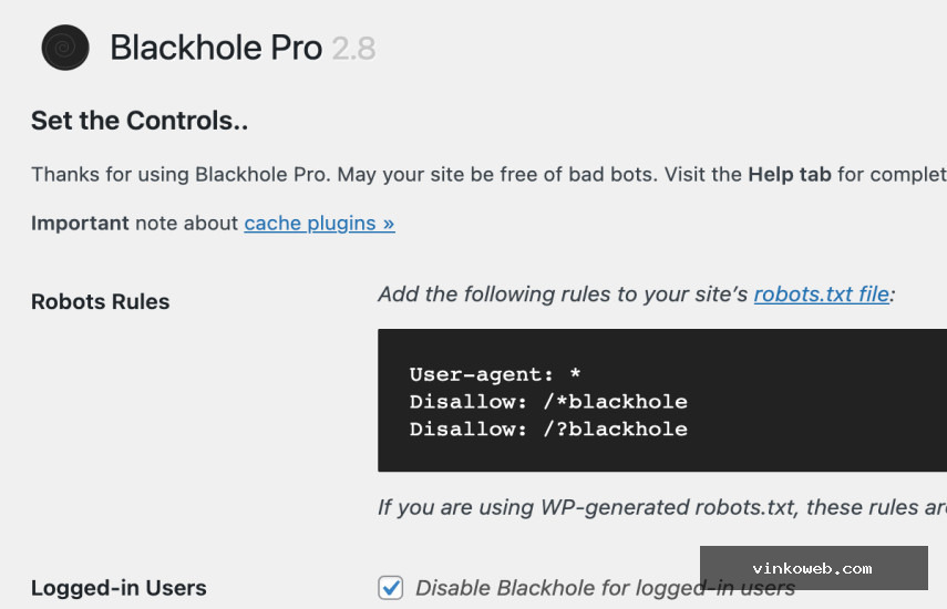 Blackhole Pro v3.6 - Trap Bad Bots In a Virtual Blackhole