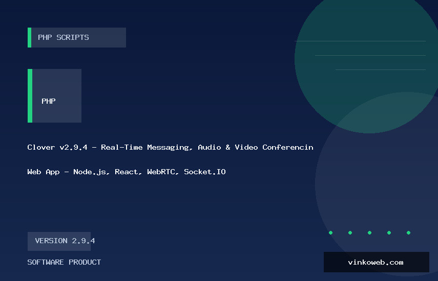 Clover v2.9.4 - Real-Time Messaging, Audio & Video Conferencing Web App - Node.js, React, WebRTC, Socket.IO