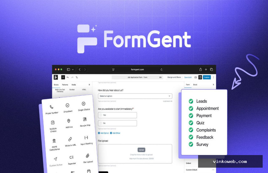 FormGent Pro v1.0.1 - Next Generation AI Form Builder in WordPress
