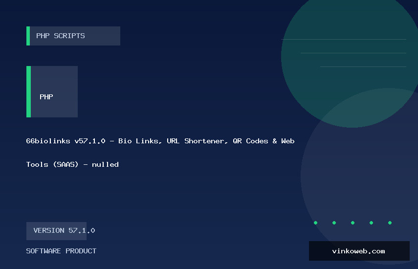 66biolinks v57.1.0 - Bio Links, URL Shortener, QR Codes & Web Tools (SAAS) - nulled
