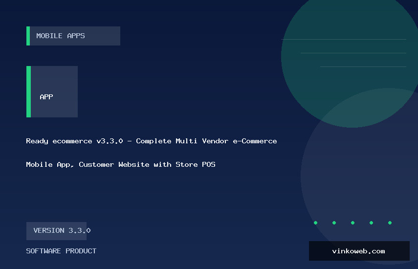Ready ecommerce v3.3.0 - Complete Multi Vendor e-Commerce Mobile App, Customer Website with Store POS