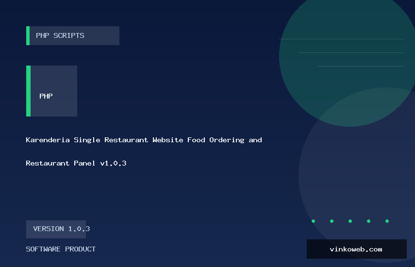 Karenderia Single Restaurant Website Food Ordering and Restaurant Panel v1.0.3