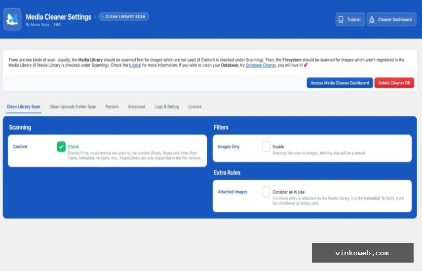 Media Cleaner Pro v6.6.6 - Delete unused files from WordPress