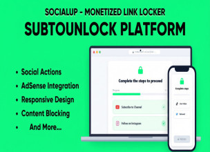 SocialUp v1.0 - Monetized Social Unlock Link