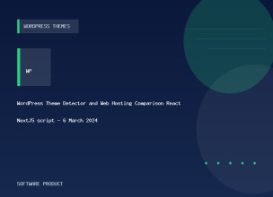 WordPress Theme Detector and Web Hosting Comparison React NextJS script - 6 March 2024