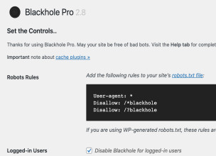 Blackhole Pro v3.3 - Trap Bad Bots In a Virtual Blackhole