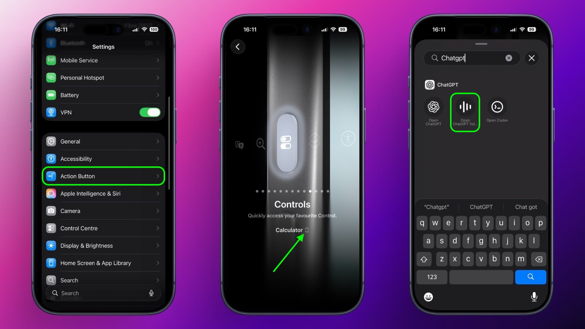chatgpt voice action button